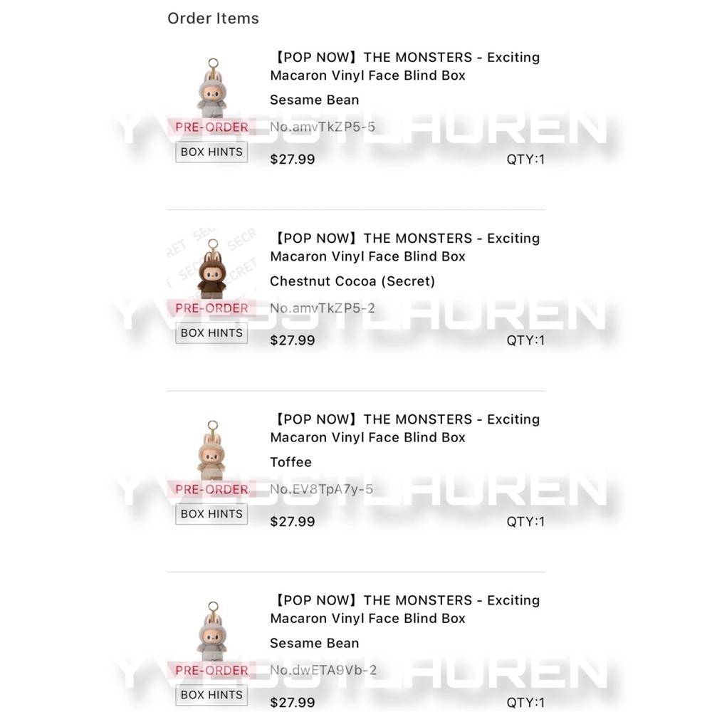 NIB 🤎 TOFFEE 🤎 Exciting Macaron Pendant Series Labubu v.1 - Picture 6 of 8